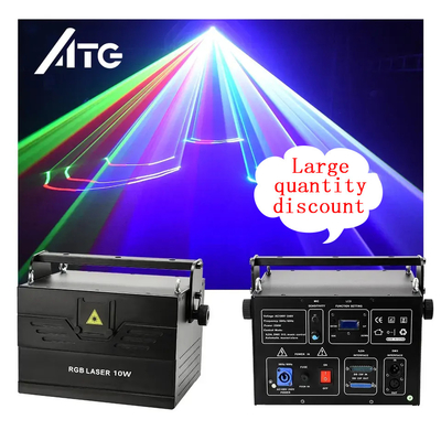 6kg 5-10W RGB Full Color Light Disco Night Club Efeito Especial Luzes de palco Led Outdoor Laser Light Laser Dj