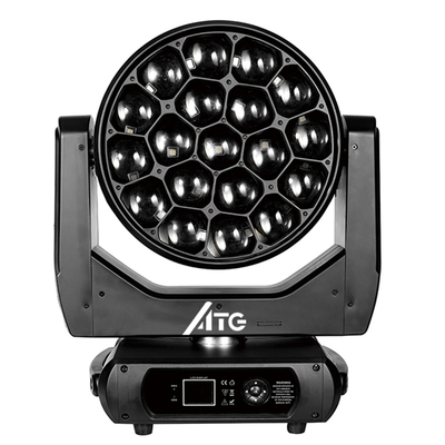 DMX512 iluminação de palco DJ Iluminação Equipamentos 19*20W Bee Eye Zoom Moving Head Lights para evento palco discoteca de casamento