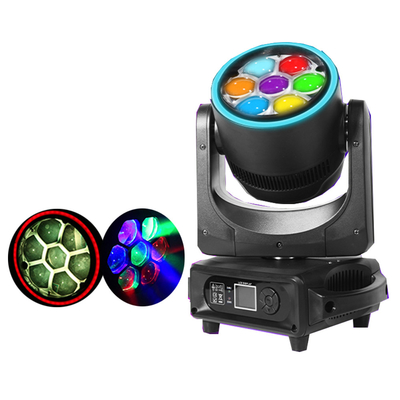 7PCS 40W RGBW 4 In1 LED Zoom Bee Eye Moving Head Light Com Luz Auxiliar Dj Disco Stage Party Lights